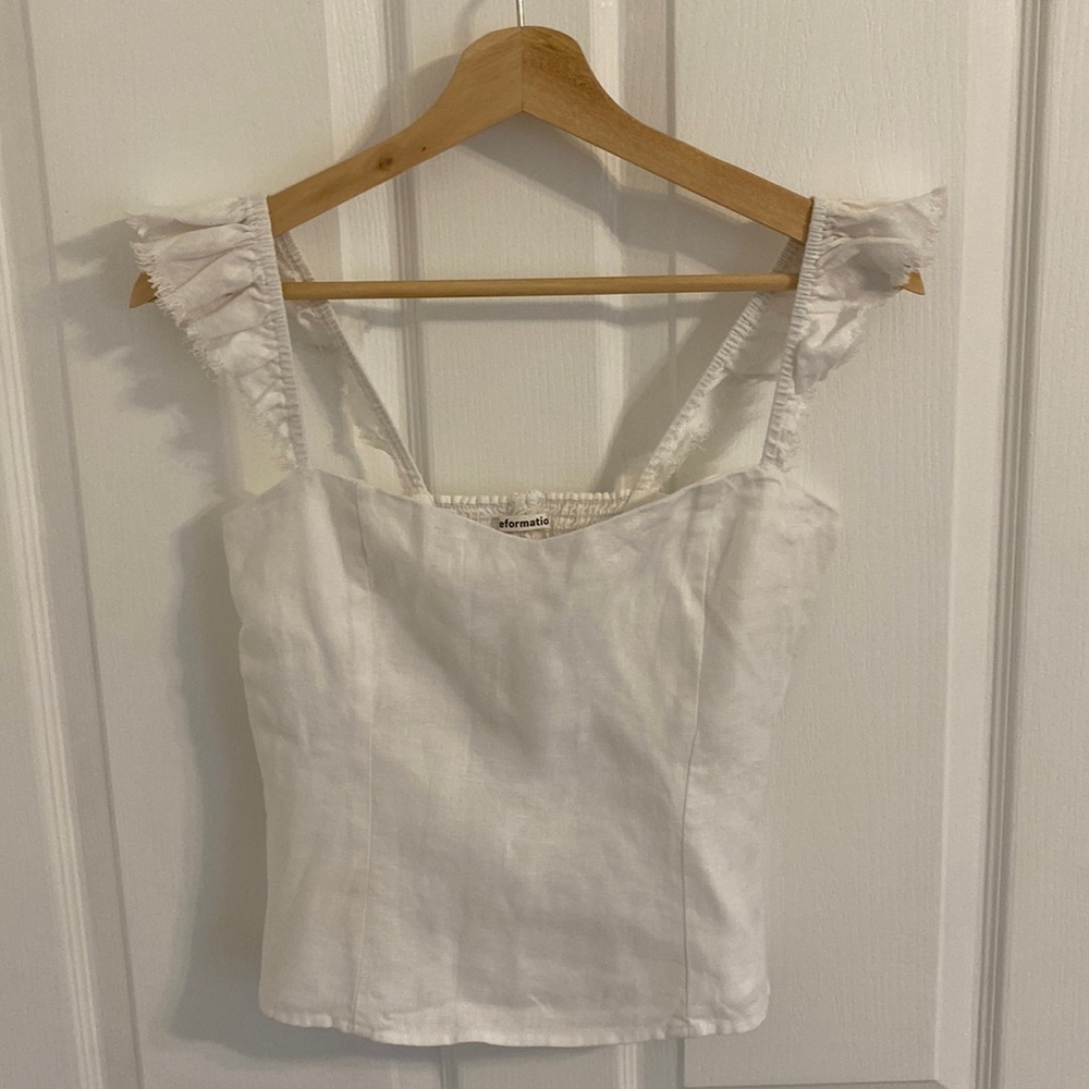 Reformation Brittany Linen Top